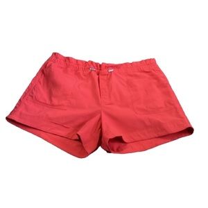 Athleta Tomato Red Trekkie Paper Bag Pull On Shorts Size 16